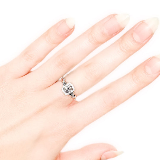Sterling Silver Solitaire Halo Ring