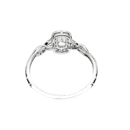 Sterling Silver Solitaire Halo Ring