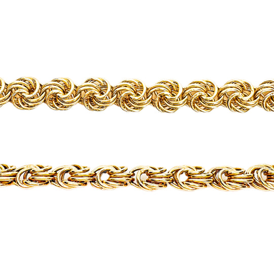 9ct Yellow Gold Fancy Twisted Link Necklace