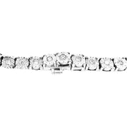 9ct White Gold Diamond Tennis Bracelet