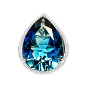 14ct London Blue Topaz & Diamond Ring