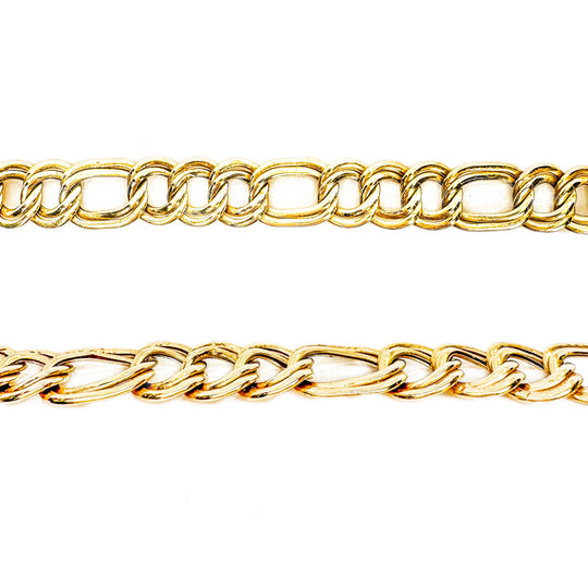9ct Yellow Gold Double Curb Chain