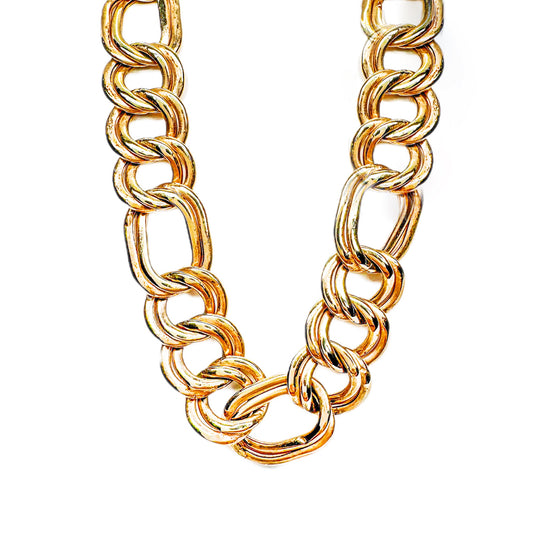 9ct Yellow Gold Double Curb Chain