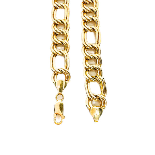 9ct Yellow Gold Double Curb Chain