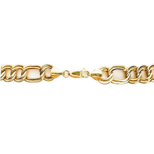9ct Yellow Gold Double Curb Chain