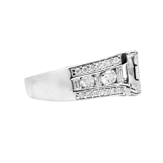 14ct White Gold Princess Cut Diamond Ring
