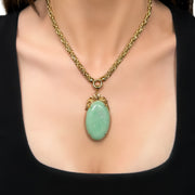 18ct Yellow Gold Jade Pendant