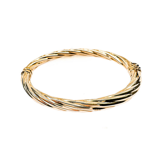 9ct Yellow Gold Twist Bangle