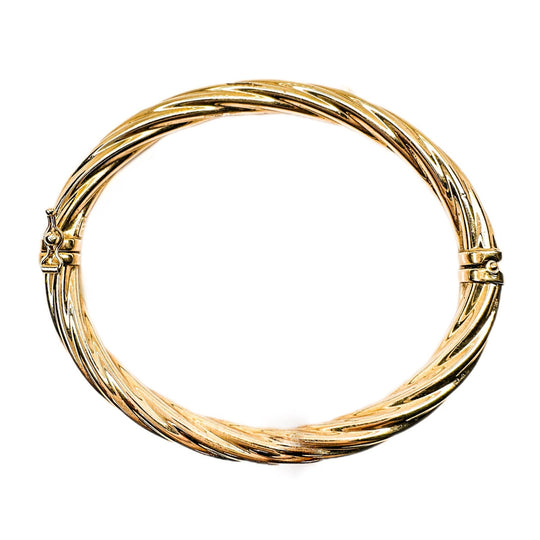 9ct Yellow Gold Twist Bangle