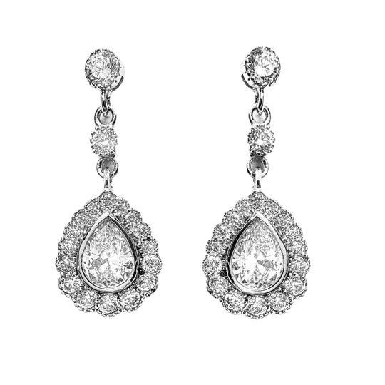 Sterling Silver Pear Drop Earrings