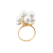 18ct Yellow Gold Cluster Pearl Ring