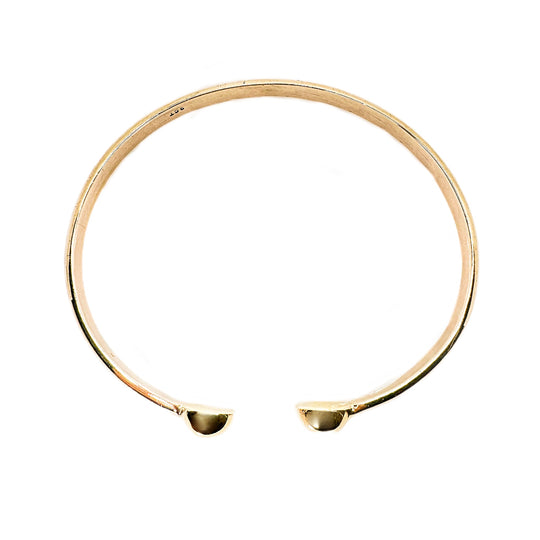 9ct Yellow Gold Mens Cuff Bangle