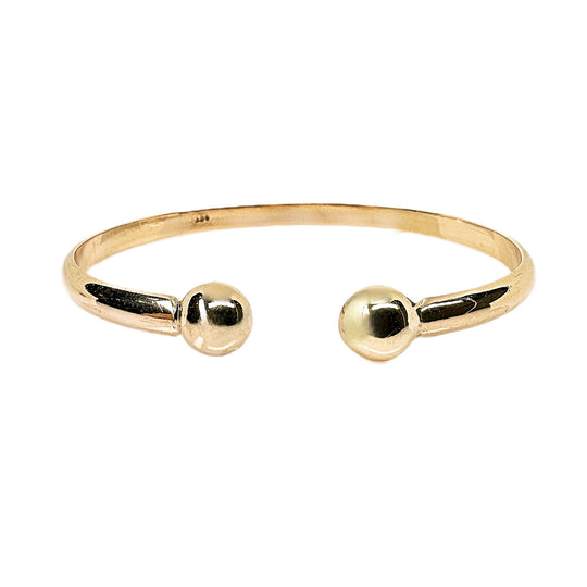 9ct Yellow Gold Mens Cuff Bangle