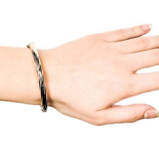 9ct Yellow Gold Twist Bangle