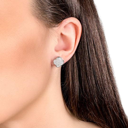 Clover Stud Sterling Silver Earring