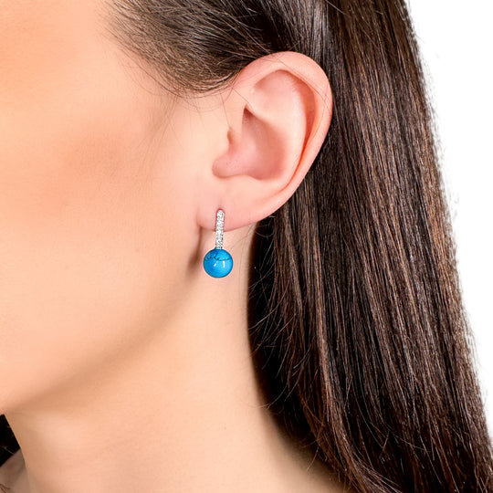 Sterling Silver Turquoise Drop Earrings