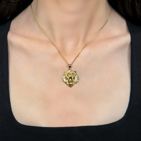 9ct Yellow Gold Lion Pendant