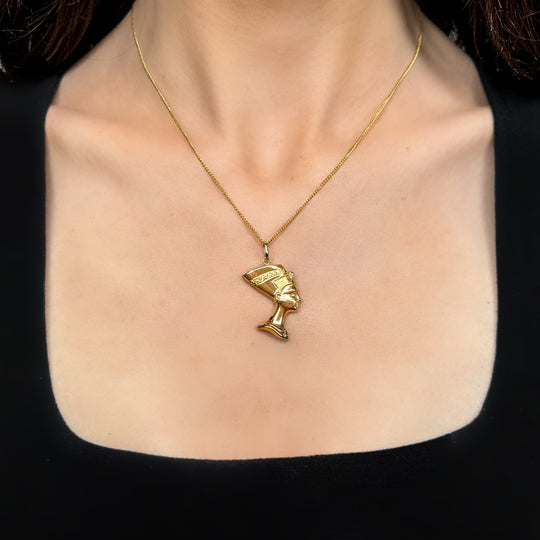 9ct Egyptian Queen Nerfertiti Pendant 