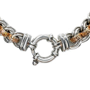 9ct Yellow & White Gold Double Curb Necklace