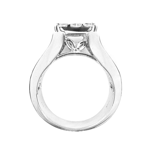 14ct White Gold Princess Cut Diamond Ring