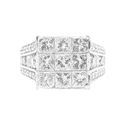 14ct White Gold Princess Cut Diamond Ring