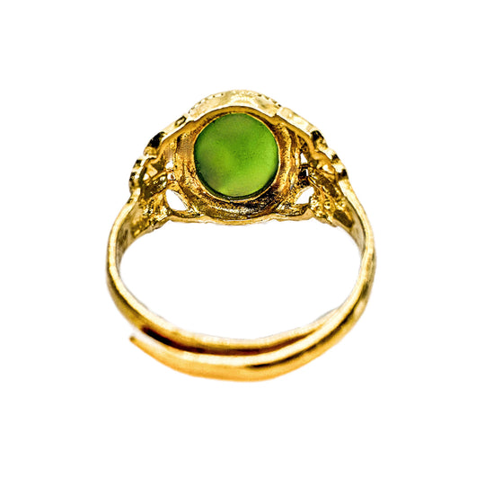 24ct Yellow Gold Jade Ring
