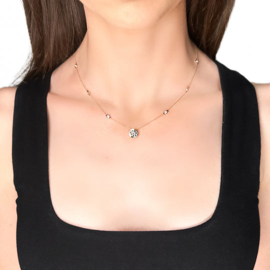 14ct Yellow Gold Diamond Necklet, 1.75 TDW