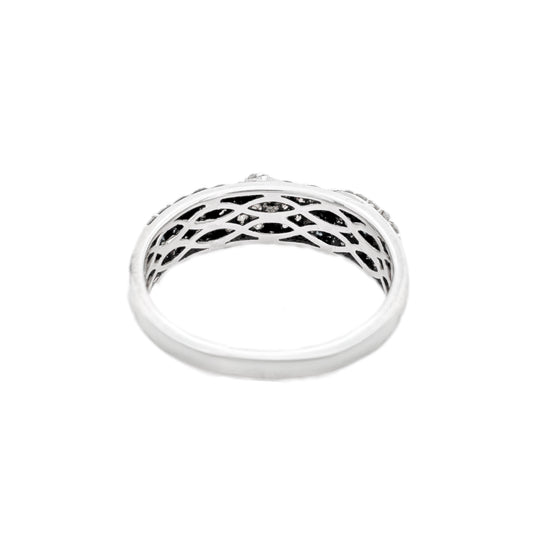 Blue, Champagne & White Diamond Ring