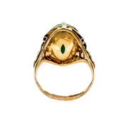 21ct Yellow Gold Jade Ring