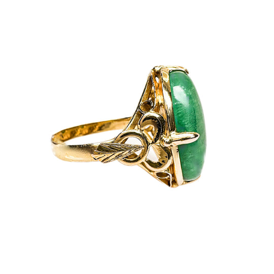 21ct Yellow Gold Jade Ring
