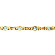 9ct Topaz Heart Padlock Bracelet