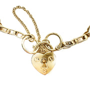 9ct Topaz Heart Padlock Bracelet