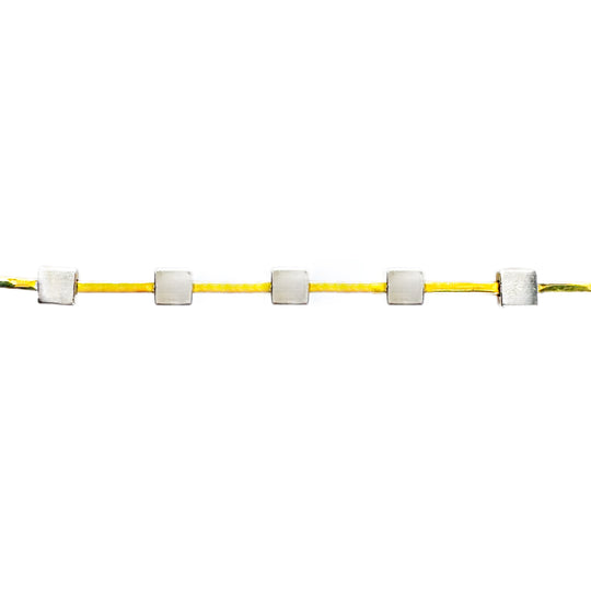 18ct Yellow & White Gold Flat Link Square Display Necklace