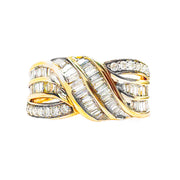 9ct Yellow Gold & Diamond Dress Ring