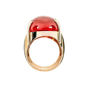 9ct Yellow Gold Created Ruby Ring