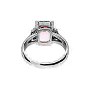 Platinum Kunzite & Diamond Ring