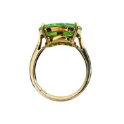 18ct Yellow Gold Jade Diamond Ring