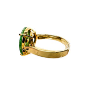 18ct Yellow Gold Jade Diamond Ring