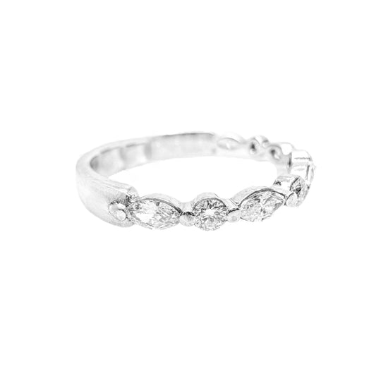 18ct White Gold Diamond Band