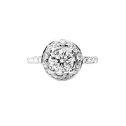 18ct White Gold Halo Diamond Engagement Ring