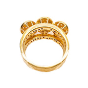 18ct Yellow Gold Cluster Diamond Ring
