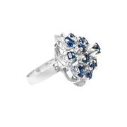 14ct White Gold Sapphire Cocktail Ring