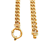 9ct Yellow Gold Bolt Ring Necklace