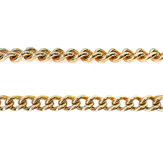 9ct Yellow Gold Curb Chain, 60cm