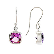 Amethyst Sterling Silver Drop Earrings