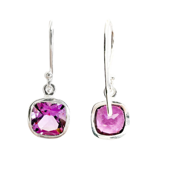 Amethyst Sterling Silver Drop Earrings