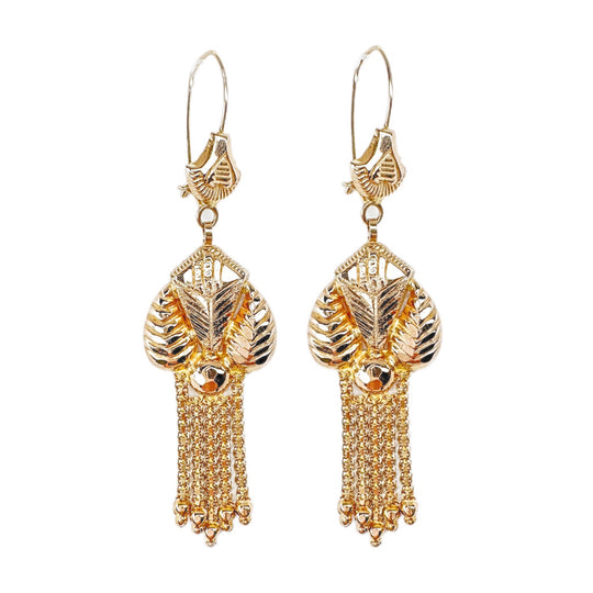 21ct Yellow Gold Tassel Earrings