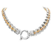 9ct Yellow & White Gold Double Curb Necklace