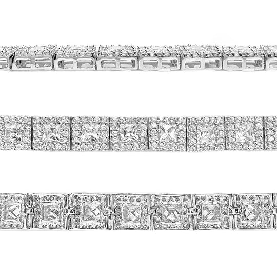 Sterling Silver Square Link Bracelet