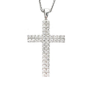 18ct White Gold Diamond Cross